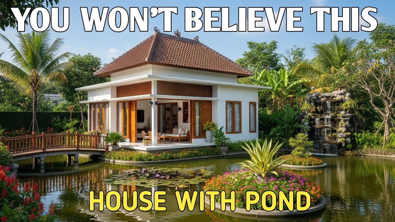 🏠Beautiful Tropical House with Pond & Lush Garden | Peaceful Home Design🌿