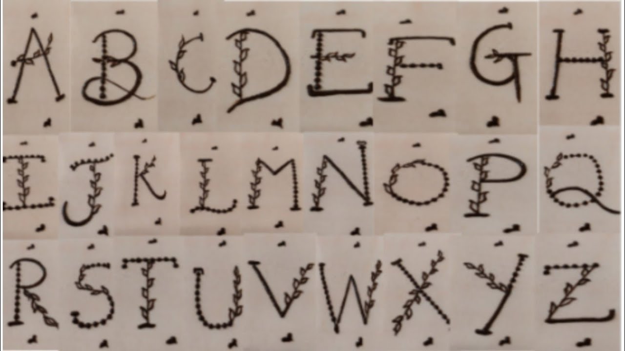 Alphabets Henna Tattoos || Alphabets Unique Letters Design || trending ...