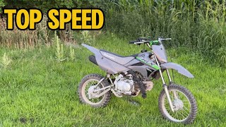 How fast can a brand new KLX110 go