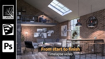 SketchUp + Lumion 2023 - Industrial Interior Timelapse