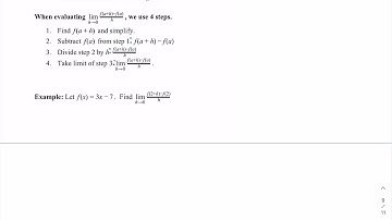 2.1.6: Limits of Difference Quotients