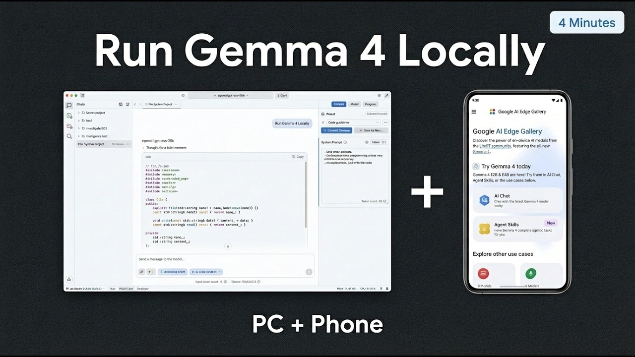 How to Install Gemma 4 Local (Computer & Phone Tutorial) - YouTube