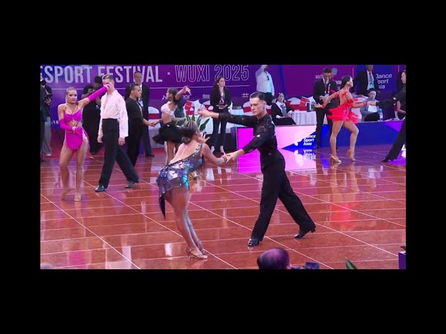 Manu and Sinead, the Irish representatives, showing their class in Wuxi, China - at the WDSF World Championships in Lati