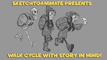 Walk Cycle with Story Focus | Sketch To Animate