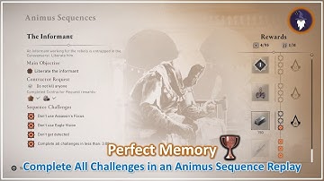 AC MIRAGE | VALLEY OF MEMORY DLC - TROPHY PERFECT MEMORY [Complete All Challenges in one Sequence]