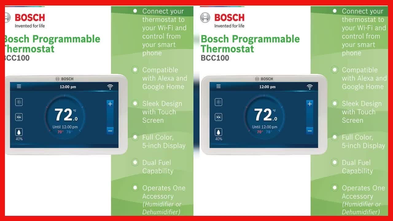 Bosch ‎BCC100 Smart Phone Thermostat Instruction Guide 