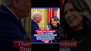 Tulsi Gabbard Thanks President Trump in Emotional Statement 🇺🇸#TulsiGabbard #DonaldTrump #Trump #Pol