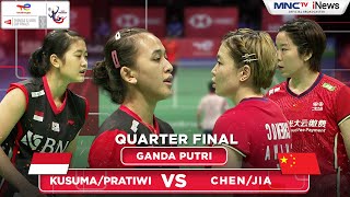 INA Vs CHN - Ganda Putri : KUSUMA/PRATIWI Vs CHEN Q C/JIA Y F | UBER CUP 2022