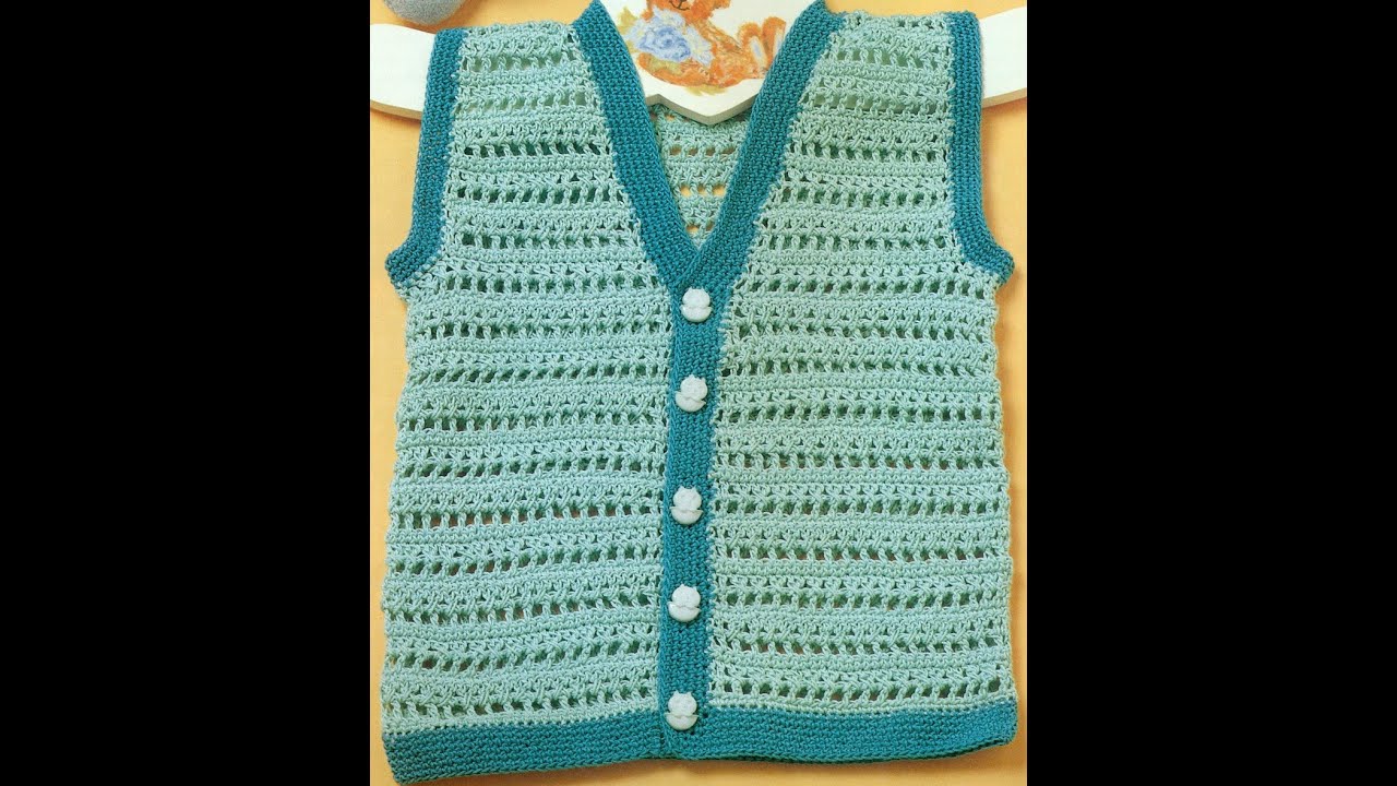 Patron Para Tejer Chaleco Para Bebe A Ganchillo Crochet Thread Patterns Thread Crochet Sleeveless Top