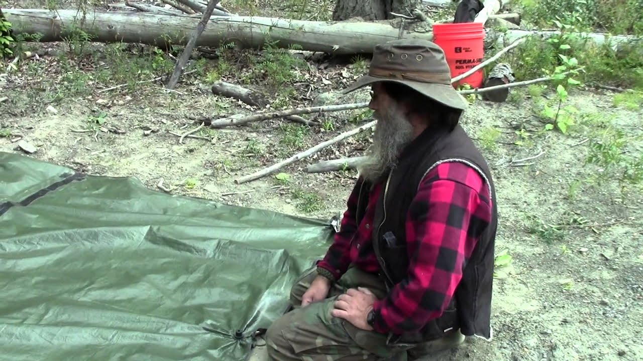 Survival Super Shelter Using Tarp Buddy - YouTube