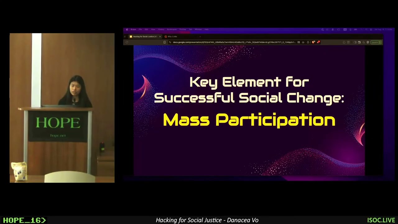 Hacking for Social Justice - Danacea Vo (HOPE2025)