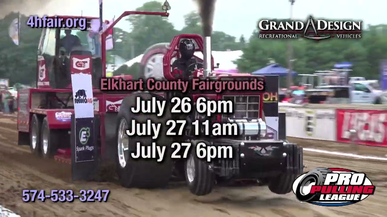 Elkhart County 4-H Fair Tractor Pull - Three Sessions of pulling on July 26-27, 2023!