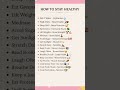 How To Stay Healthy – 16 Daily Habits (Save This Checklist) #health #shorts