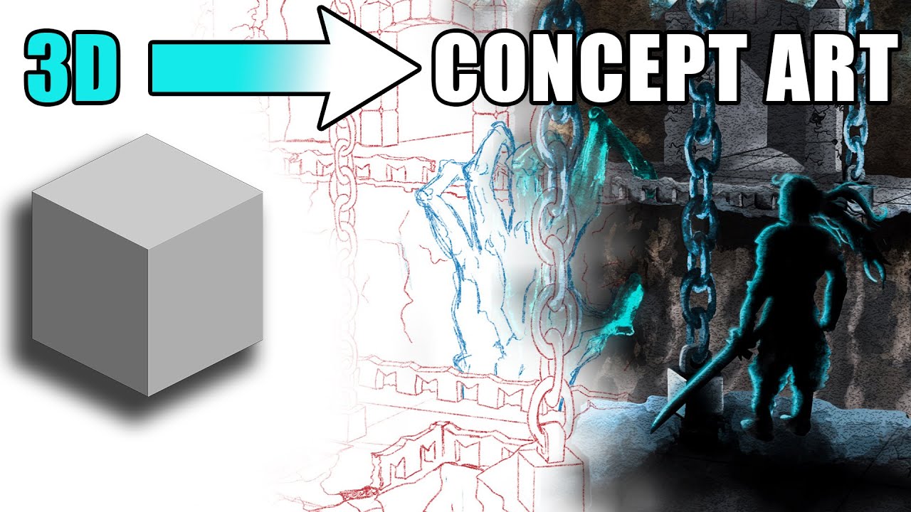 3D Models To CONCEPT ART BLENDER & PROCREATE (PART 2