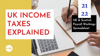 UK Tax Bands \& Calculating Tax on Income via Spreadsheet (FY21\/22)