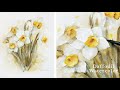 How To Daffodil Flowers In Watercolor Painting