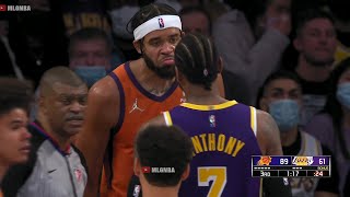 Carmelo Anthony Talk Sht To Javale Mcgee Down 28 Lakers Vs Suns