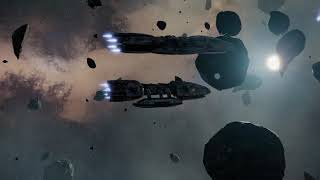 Battlestar Galactica Deadlock. Resurrection Ship with First Cylon War warships. Resimi