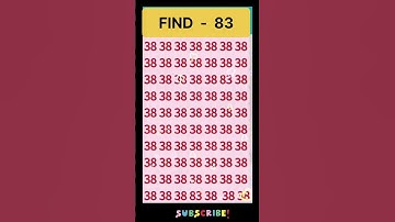 Find The 83 number #geniusmindset #puzzle #mathstricks #maths #quiz