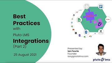 Webinar - Pluto LMS Integrations Part 2 - 25 August 2021