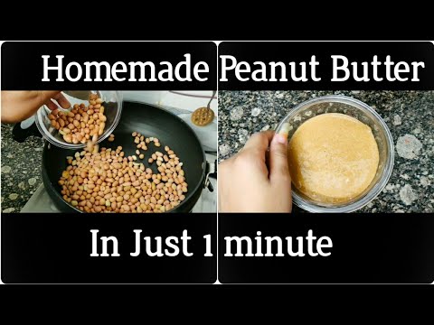 homemade-peanut-butter-recipe|-peanut-butter-calorie-info|-no-sugar-no-salt|-roasted-peanut-butter