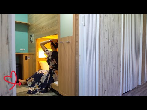 $23! The BEST Capsule Hotel😴🛌FEMALE ONLY👱‍♀️🌺 in Okinawa, Japan🇯🇵 ReTIME カプセルホテル リタイム 沖縄