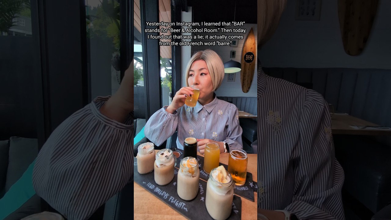 did you know what BAR stands for? Vancouver foodie 