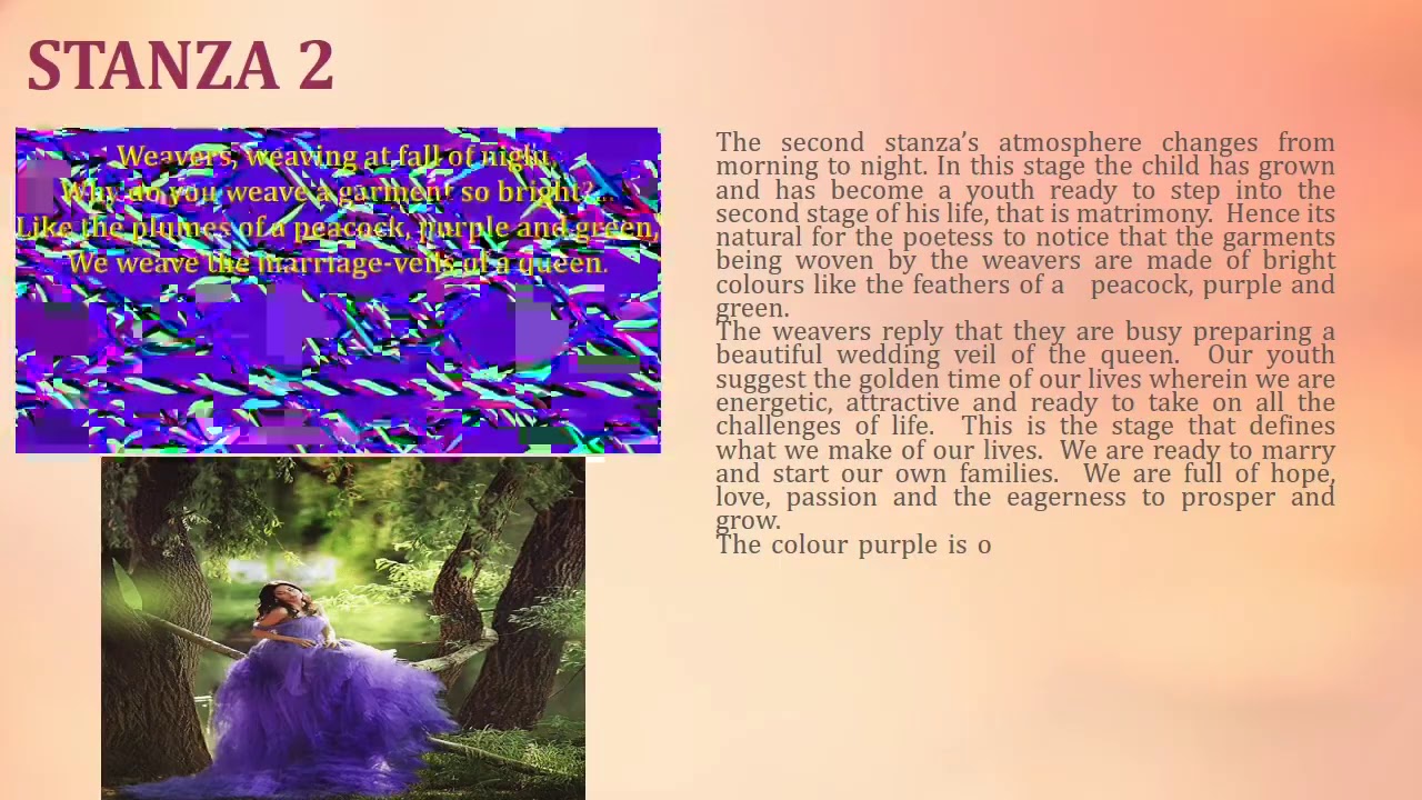 Indian Weavers by Sarojini Naidu Detailed Explanation, Figures of Speech & Critical Appreciation