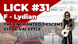 Guitar Lick #31 - F - Lydian - Steve Vai Style