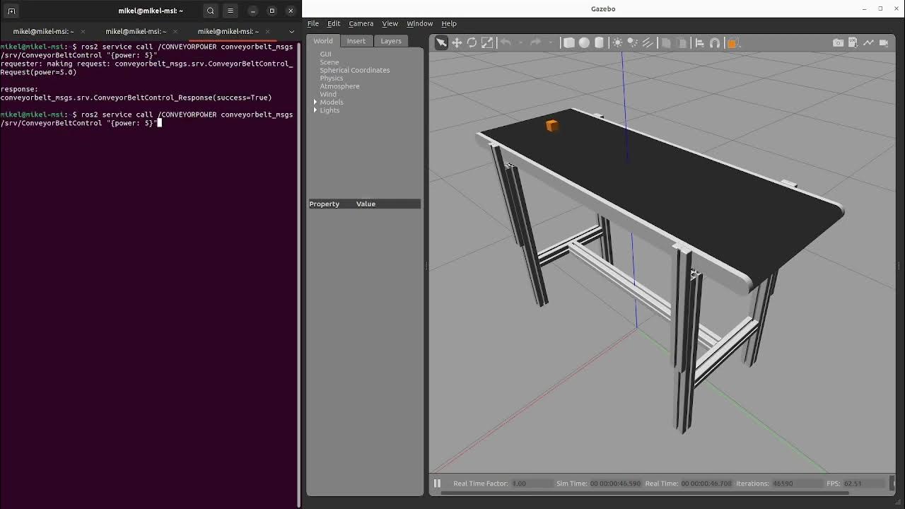 Conveyor Belt ROS2 Gazebo Plugin YouTube