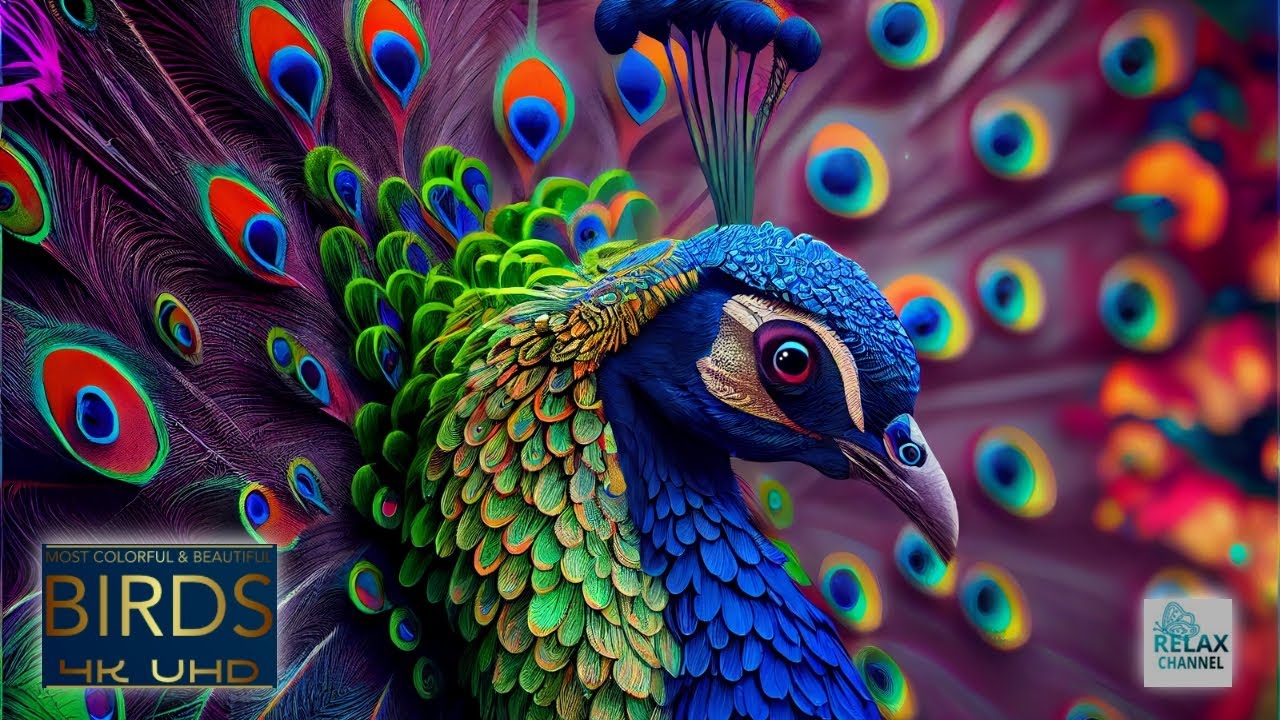World's Most Colorful & Beautiful Birds Songs, Relaxing Music and Nature  in 4k UHD