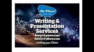 Re-Phew! Consulting - Audios Workshop Service