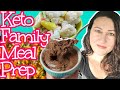 Keto Family Meal Prep / New Salad Recipes/ Thai style Egg Roll in a bowl / Chocolate Protein Pudding