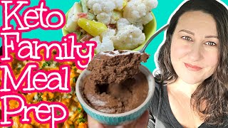 Keto Family Meal Prep / New Salad Recipes/ Thai style Egg Roll in a bowl / Chocolate Protein Pudding
