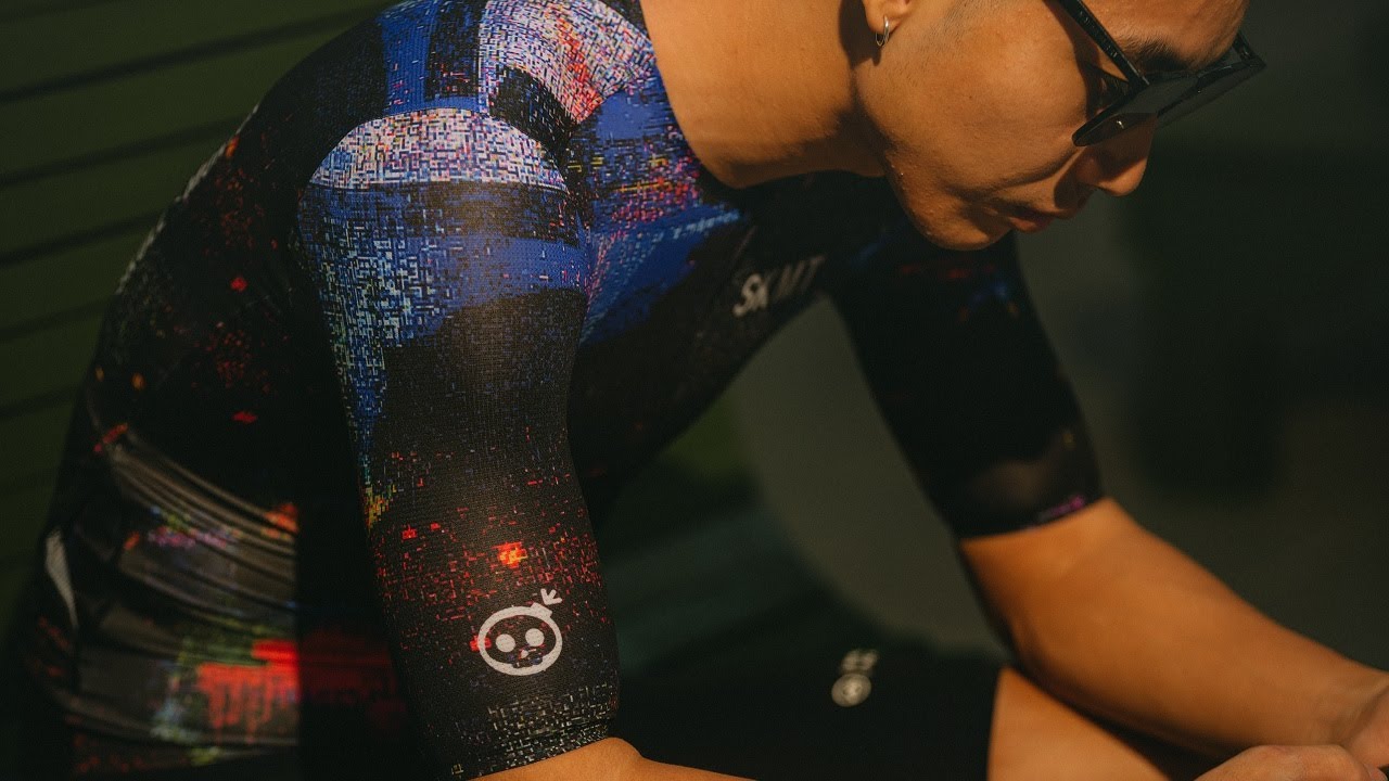 UPF Cycling Jersey Mens Full Zip Black