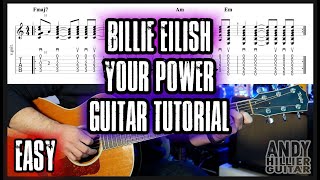 How to Play Billie Eilish Your Power Guitar Tutorial Lesson