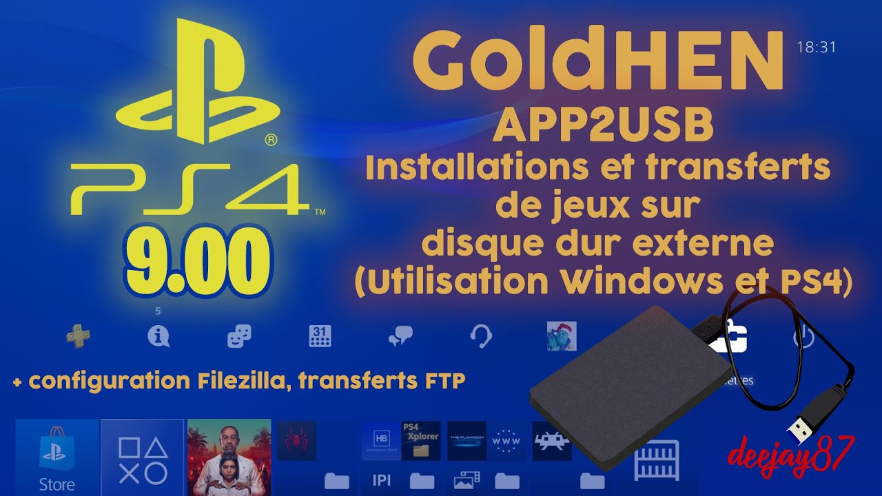PS4 9.00 - APP2USB - Installer / Transférez vos jeux sur disque dur externe