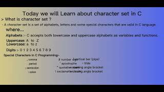 character set in c programming
