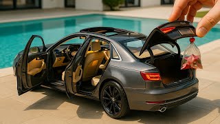 Realistic 1:18 Scale Audi A4 L Miniature Diecast Model Car Unboxing