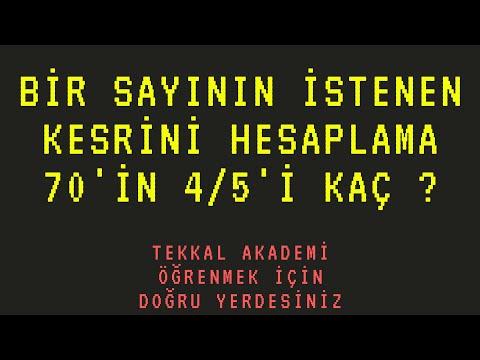 Video: Bir sayının %15'i kaçtır?