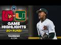 Louisville v Miami (20+ RUNS) Game 1 | 2026 College Baseball Highlights