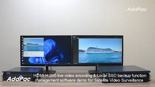 HDMI H.265 live video encoding and Local backup function demo(위성통신용 H.265 영상 실시간 전송, 로컬 저장 솔루션 운영관리)