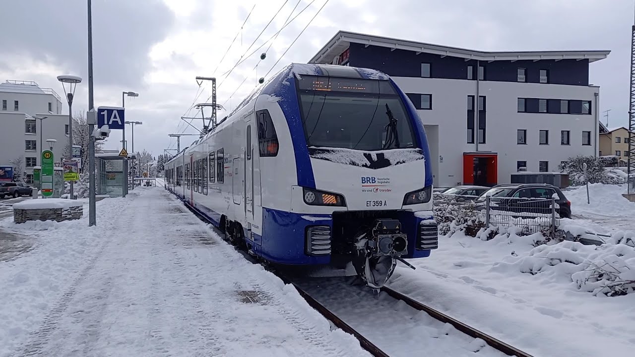 Bahnhof Traunstein mit neunen Flirt 3, BRB, SOB,...