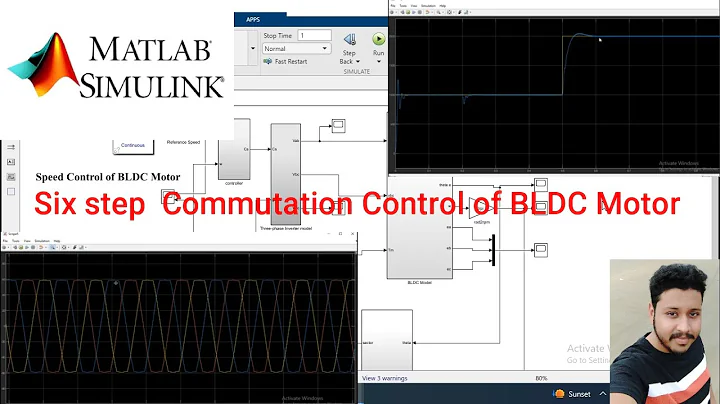 Six Step Commutation Control of BLDC Motor | Speed Control | PI Control | MATLAB Simulation