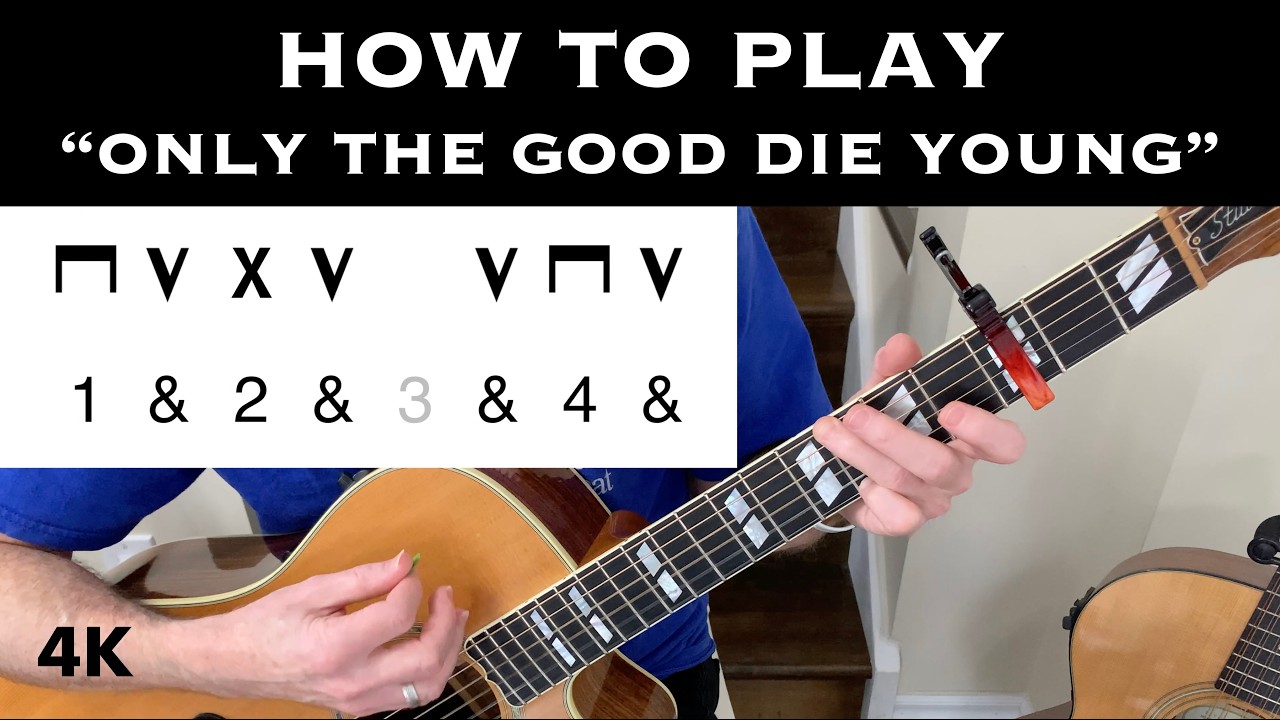 How To Play "Only the Good Die Young" by Billy Joel - guitar tutorial by Dave Milliken (4K)