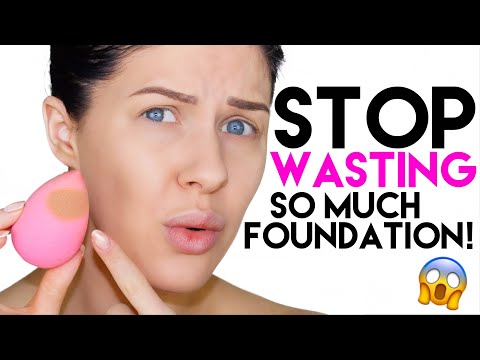 Subscribe: http://bit.ly/1xdatb3 subscribe to my vlog channel: http://bit.ly/1vldflj stop wasting your foundation!! in this video i show you a super easy and...