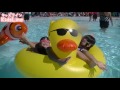 ニモ アヒル の うきわ プールで遊んだよ♫ お出かけ Nemo Duck float こうくんねみちゃん