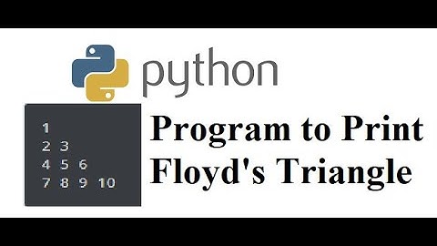 Python Program to Print Floyd