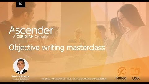 Masterclass  How to write quality employee objectives