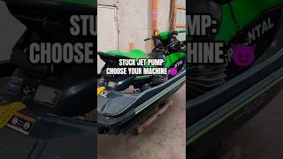 STUCK JET PUMP: Choose Your Fighter! 🚜⚔️ #kawasaki #shoplife #jetski #mechaniclife #pwc